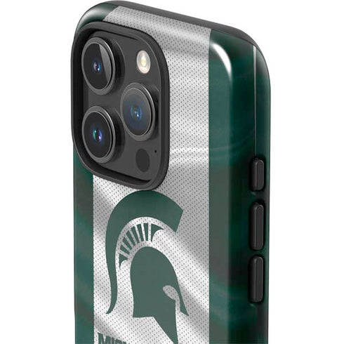 Michigan State University Spartans Jersey iPhone 16 Pro Impact Case